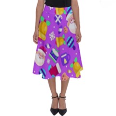 Flat-christmas-pattern-design Perfect Length Midi Skirt by nate14shop