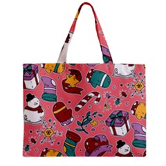 Hand-drawn-christmas-pattern-design Zipper Mini Tote Bag