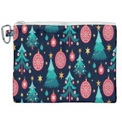 Hand-drawn-flat-christmas-pattern Canvas Cosmetic Bag (xxl) by nate14shop