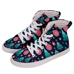 Hand-drawn-flat-christmas-pattern Men s Hi-top Skate Sneakers by nate14shop