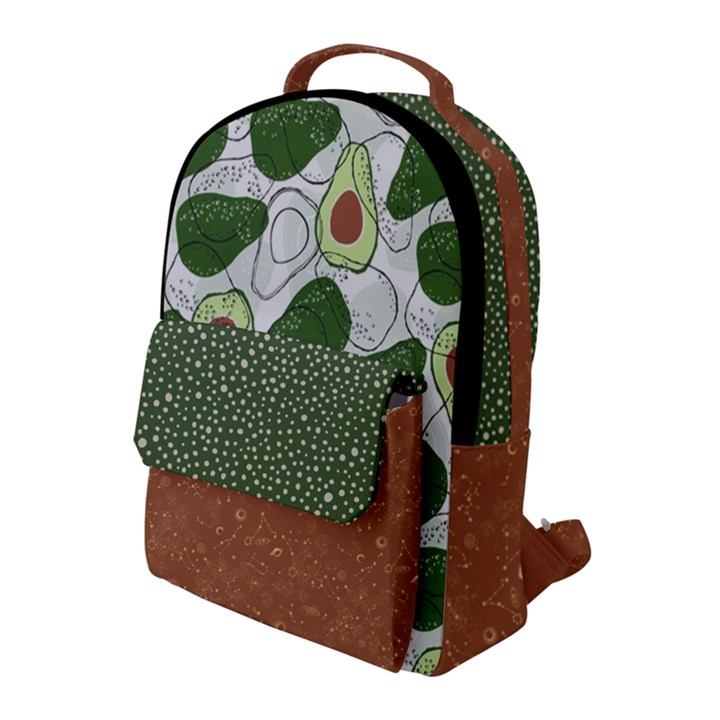 avocado pattern - Copy Flap Pocket Backpack (Large)