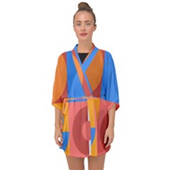 Geometric Series  Half Sleeve Chiffon Kimono by Sobalvarro