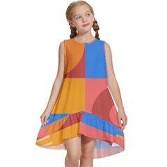 Geometric Series  Kids  Frill Swing Dress by Sobalvarro