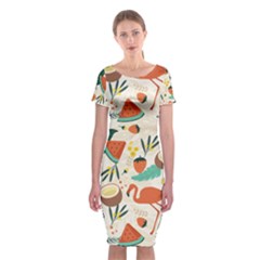 Fruity Summer Classic Short Sleeve Midi Dress by HWDesign