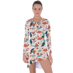 Fruity Summer Asymmetric Cut-out Shift Dress by HWDesign