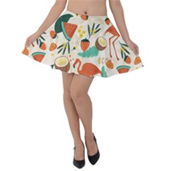 Fruity Summer Velvet Skater Skirt by HWDesign