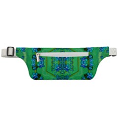 Vines Of Beautiful Flowers On A Painting In Mandala Style Active Waist Bag by pepitasart