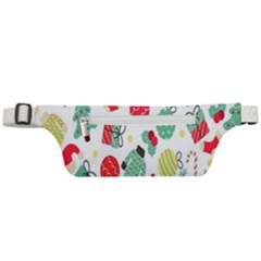 Vintage-handdrawn-seamless-pattern-with-christmas-elements Active Waist Bag by nate14shop