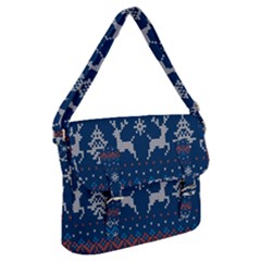 Knitted-christmas-pattern 001 Buckle Messenger Bag by nate14shop