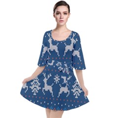 Knitted-christmas-pattern 001 Velour Kimono Dress