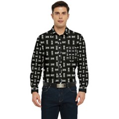 Fantasy Ethnic Caricature Motif Pattern Men s Long Sleeve Pocket Shirt  by dflcprintsclothing