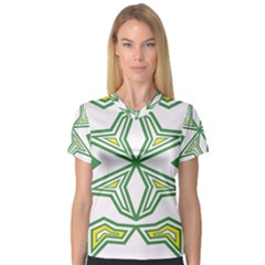 Abstract Pattern Geometric Backgrounds V-neck Sport Mesh Tee