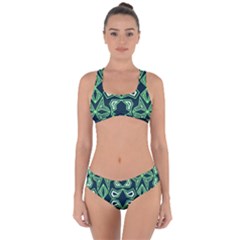 Abstract Pattern Geometric Backgrounds  Criss Cross Bikini Set