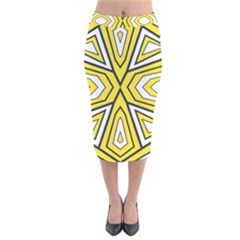 Abstract Pattern Geometric Backgrounds  Velvet Midi Pencil Skirt by Eskimos