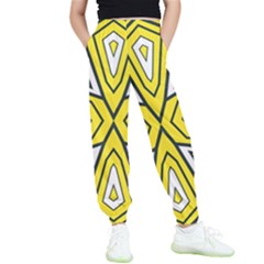 Abstract Pattern Geometric Backgrounds  Kids  Elastic Waist Pants