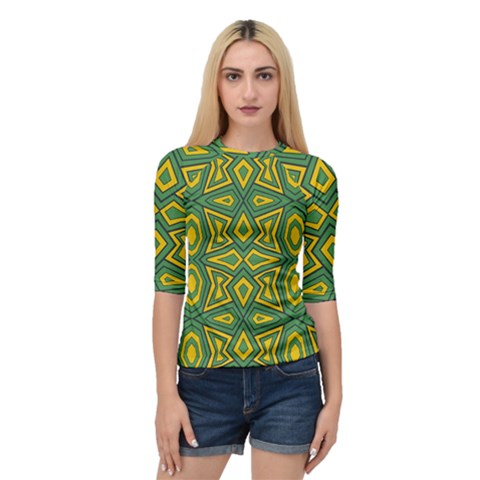 Abstract Pattern Geometric Backgrounds Quarter Sleeve Raglan Tee by Eskimos