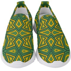 Abstract Pattern Geometric Backgrounds Kids  Slip On Sneakers by Eskimos