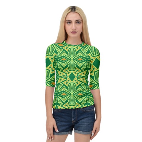 Abstract Pattern Geometric Backgrounds Quarter Sleeve Raglan Tee by Eskimos