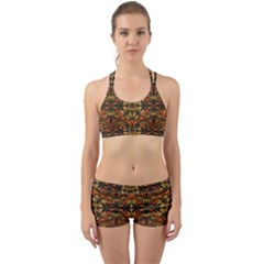 Folk Flowers Print Floral Pattern Ethnic Art Back Web Gym Set by Eskimos