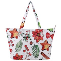 Pngtree-watercolor-christmas-pattern-background Full Print Shoulder Bag