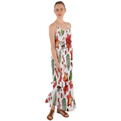 Pngtree-watercolor-christmas-pattern-background Cami Maxi Ruffle Chiffon Dress