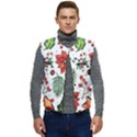 Pngtree-watercolor-christmas-pattern-background Men s Short Button Up Puffer Vest	 View1