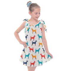 Animal-seamless-vector-pattern-of-dog-kannaa Kids  Tie Up Tunic Dress