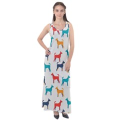 Animal-seamless-vector-pattern-of-dog-kannaa Sleeveless Velour Maxi Dress by nate14shop