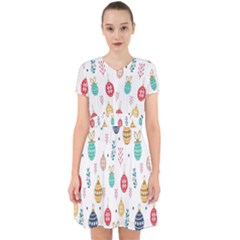 Seamless-pattern-cute-christmas-balls-shariki-igrushki-rozhd Adorable In Chiffon Dress by nate14shop