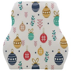 Seamless-pattern-cute-christmas-balls-shariki-igrushki-rozhd Car Seat Velour Cushion 
