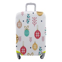 Seamless-pattern-cute-christmas-balls-shariki-igrushki-rozhd Luggage Cover (Small)