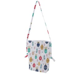 Seamless-pattern-cute-christmas-balls-shariki-igrushki-rozhd Folding Shoulder Bag