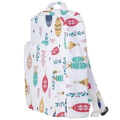 Seamless-pattern-cute-christmas-balls-shariki-igrushki-rozhd Double Compartment Backpack