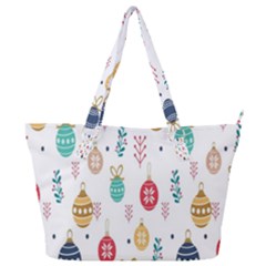 Seamless-pattern-cute-christmas-balls-shariki-igrushki-rozhd Full Print Shoulder Bag