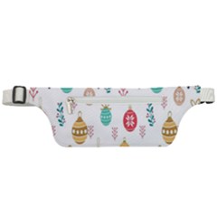 Seamless-pattern-cute-christmas-balls-shariki-igrushki-rozhd Active Waist Bag