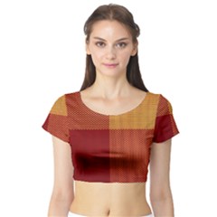 Tablecloth Short Sleeve Crop Top by nate14shop