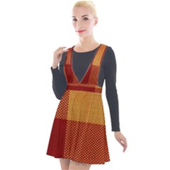 Tablecloth Plunge Pinafore Velour Dress