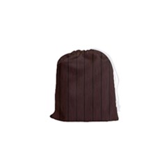 Wood Dark Brown Drawstring Pouch (xs) by nate14shop