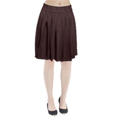 Wood Dark Brown Pleated Skirt by nate14shop