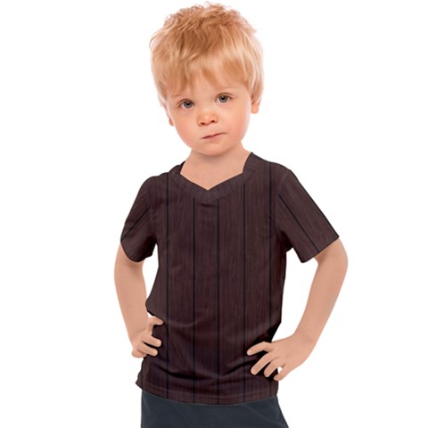 Wood Dark Brown Kids  Sports Tee by nate14shop