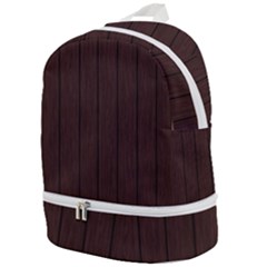 Wood Dark Brown Zip Bottom Backpack by nate14shop