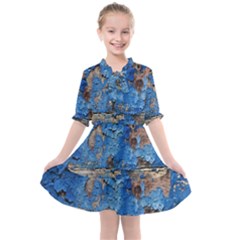 Background Wood Texture Kids  All Frills Chiffon Dress by nate14shop