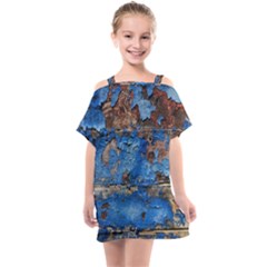 Background Wood Texture Kids  One Piece Chiffon Dress by nate14shop