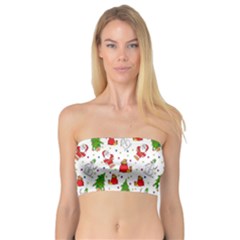 Hd-wallpaper-christmas-pattern-pattern-christmas-trees-santa-vector Bandeau Top by nate14shop