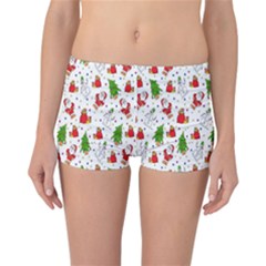 Hd-wallpaper-christmas-pattern-pattern-christmas-trees-santa-vector Reversible Boyleg Bikini Bottoms by nate14shop