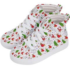 Hd-wallpaper-christmas-pattern-pattern-christmas-trees-santa-vector Kids  Hi-top Skate Sneakers by nate14shop