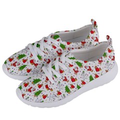 Hd-wallpaper-christmas-pattern-pattern-christmas-trees-santa-vector Women s Lightweight Sports Shoes by nate14shop