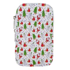 Hd-wallpaper-christmas-pattern-pattern-christmas-trees-santa-vector Waist Pouch (small) by nate14shop