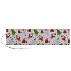 Hd-wallpaper-christmas-pattern-pattern-christmas-trees-santa-vector Roll Up Canvas Pencil Holder (l) by nate14shop