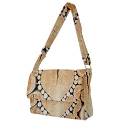 Wooden Heart Full Print Messenger Bag (L)